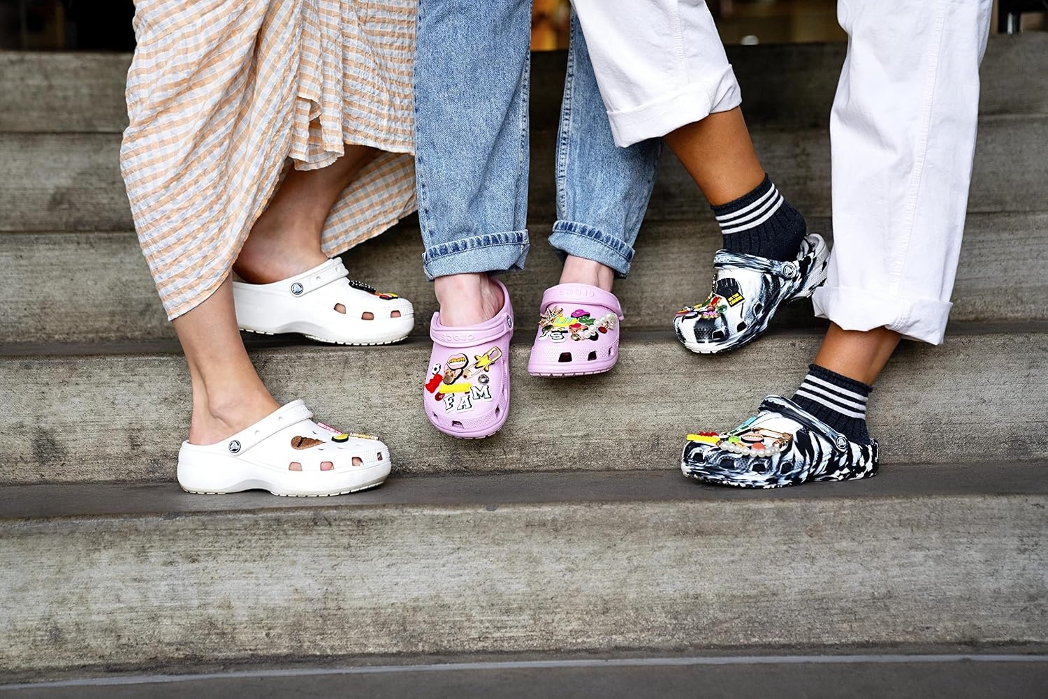 image:imageCrocs Classic ClogsWhiteFloral