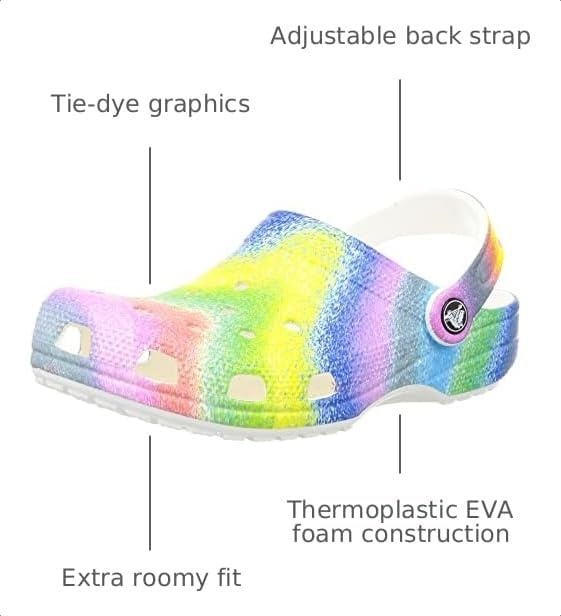 image:imageCrocs Classic ClogsWhiteMulti Spray Dye