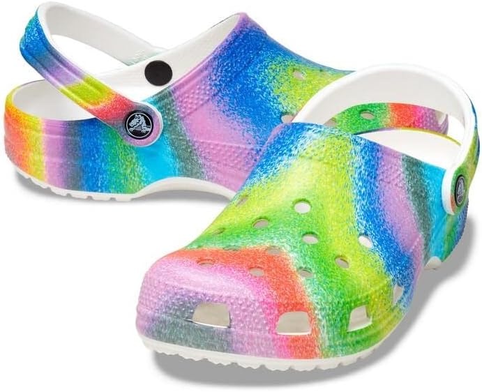 image:imageCrocs Classic ClogsWhiteMulti Spray Dye