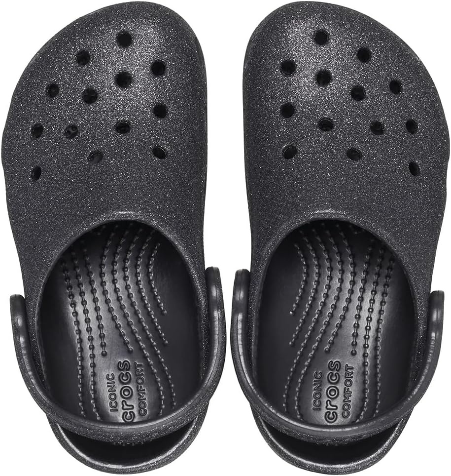 image:imageCrocs Kids Classic Glitter Clog Casual ShoesBlack Glitter