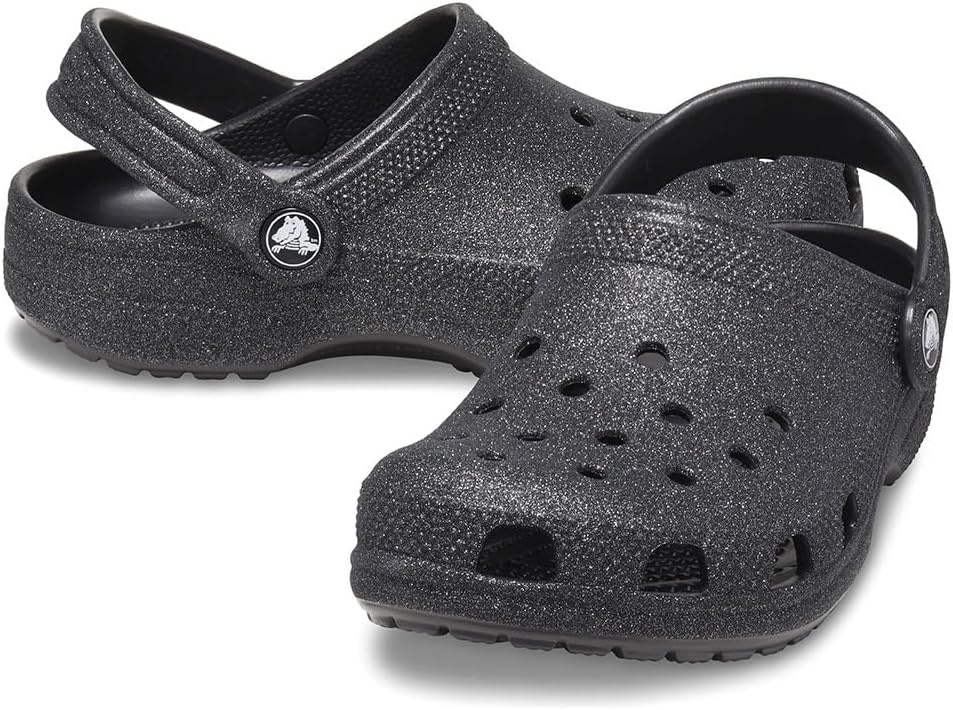 image:imageCrocs Kids Classic Glitter Clog Casual ShoesBlack Glitter
