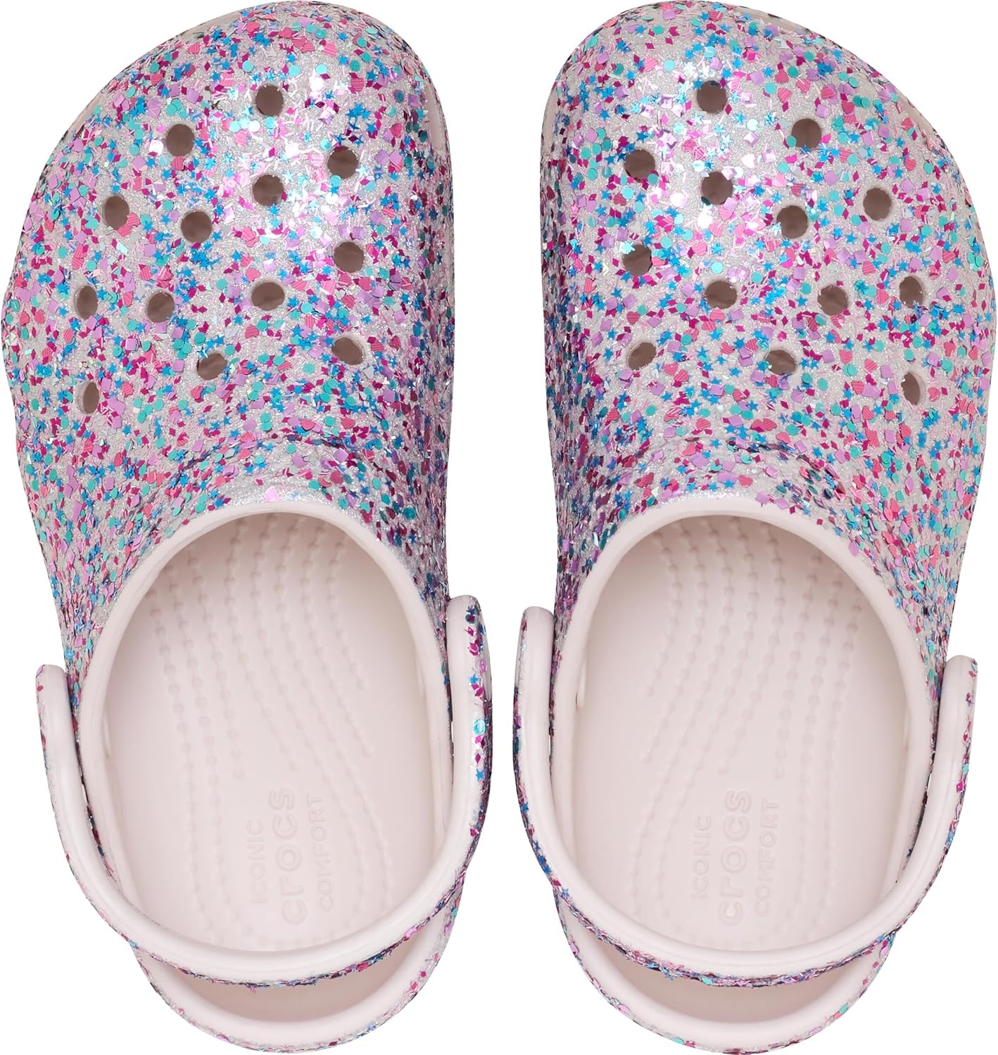 image:imageCrocs Kids Classic Glitter Clog Casual ShoesCocoa Crme
