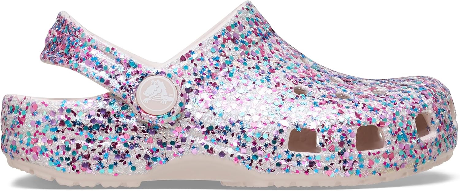 image:imageCrocs Kids Classic Glitter Clog Casual ShoesCocoa Crme