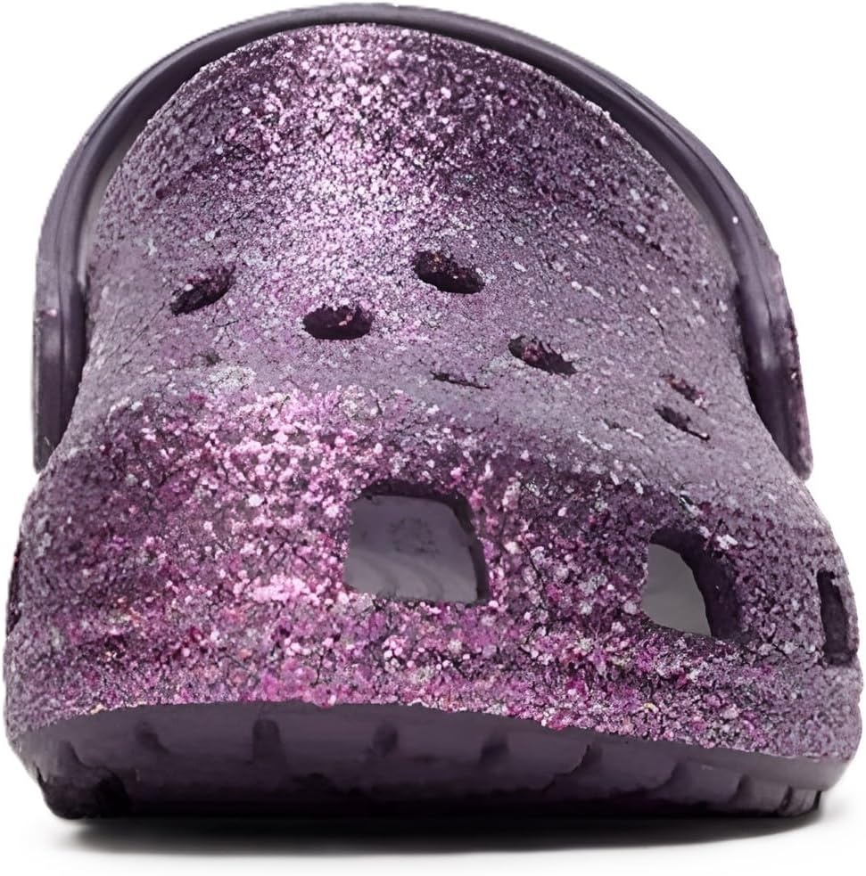 image:imageCrocs Kids Classic Glitter Clog Casual ShoesDark IrisMulti