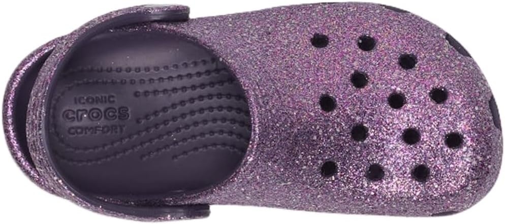 image:imageCrocs Kids Classic Glitter Clog Casual ShoesDark IrisMulti