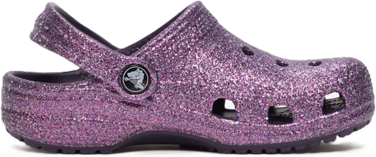 image:imageCrocs Kids Classic Glitter Clog Casual ShoesDark IrisMulti