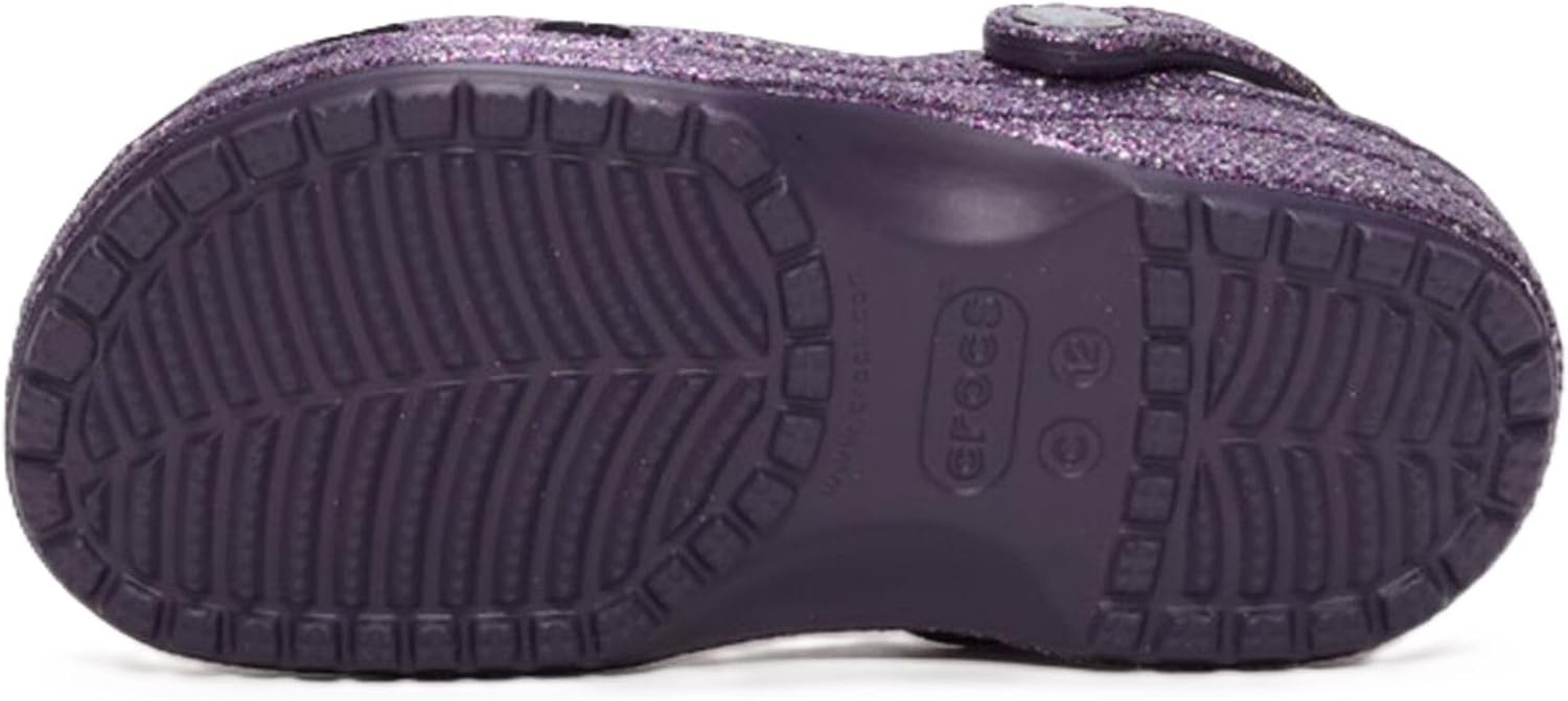 image:imageCrocs Kids Classic Glitter Clog Casual ShoesDark IrisMulti