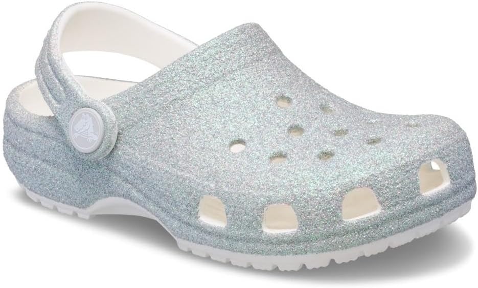 image:imageCrocs Kids Classic Glitter Clog Casual ShoesGlittery White