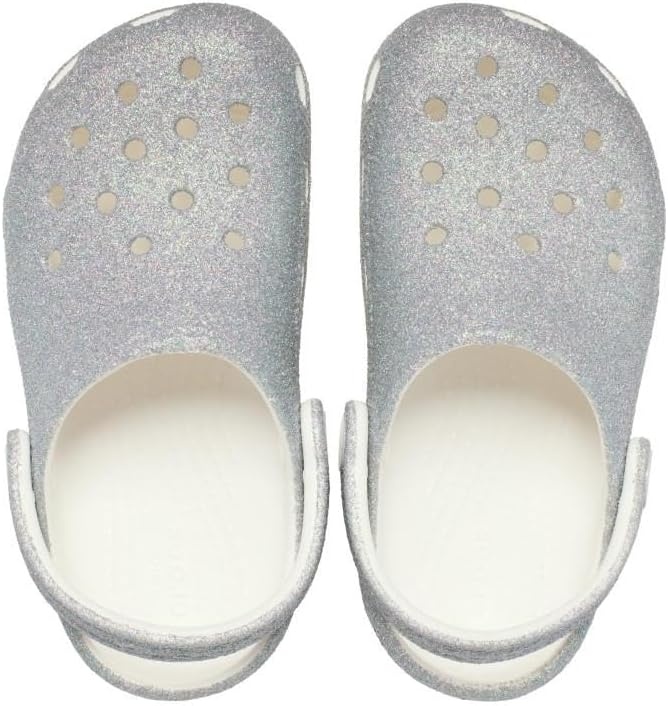 image:imageCrocs Kids Classic Glitter Clog Casual ShoesGlittery White