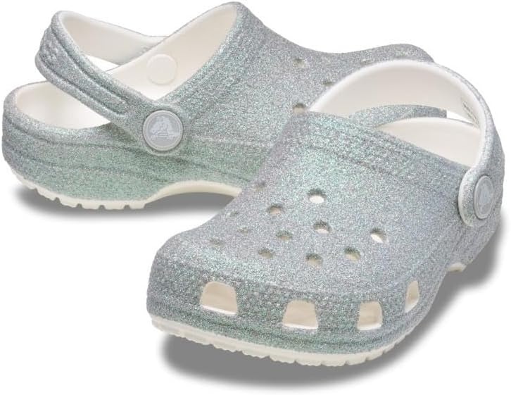 image:imageCrocs Kids Classic Glitter Clog Casual ShoesGlittery White