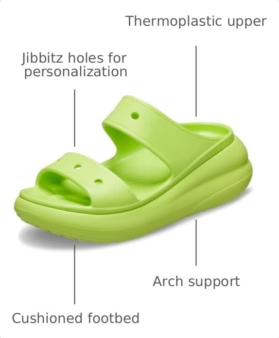 image:imageCrocs Unisex Adult Classic Crush Sandals Casual SandalsLimeade