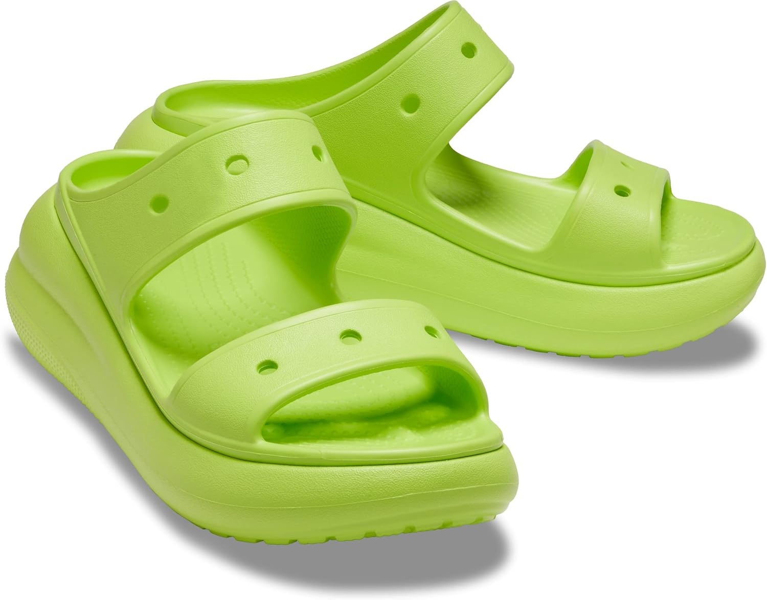 image:imageCrocs Unisex Adult Classic Crush Sandals Casual SandalsLimeade