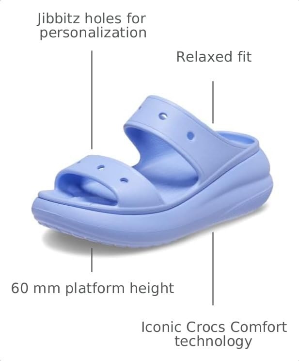 image:imageCrocs Unisex Adult Classic Crush Sandals Casual SandalsMoon Jelly