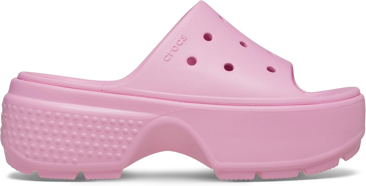 image:imageCrocs Womens Stomp Slides Casual SandalsPink Tweed