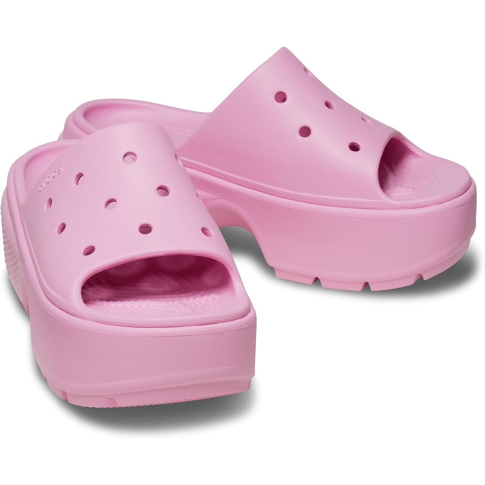 image:imageCrocs Womens Stomp Slides Casual SandalsPink Tweed