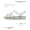 Crocs Girls’ Isabella Glitter Sandals(Silver Glitter)