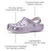 Crocs Kids Classic Glitter Clog | Casual Shoes(Grape Ice)