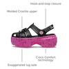 Crocs Women’s Sanrio My Melody/Kuromi Stomp Sandals(Black/Pink)