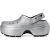 Crocs Women’s Stomp Clog Slip-on Shoes | Casual Shoes(Silver)
