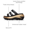 Crocs unisex-adult Mega Crush Triple Strap Sandal | Casual Sandals(Black/Gold Metallic)