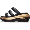 Crocs unisex-adult Mega Crush Triple Strap Sandal | Casual Sandals(Black/Gold Metallic)
