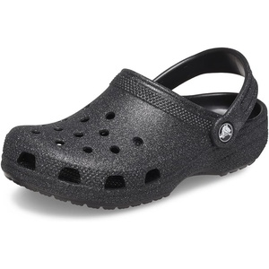 Crocs Kids Classic Glitter Clog | Casual Shoes(Black Glitter)