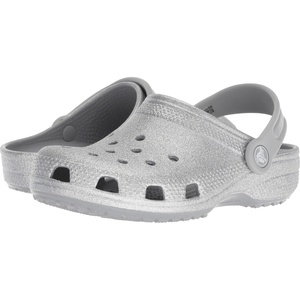 Crocs Kids Classic Glitter Clog | Casual Shoes(Silver)