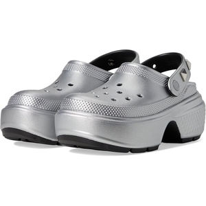 Crocs Women’s Stomp Clog Slip-on Shoes | Casual Shoes(Silver)
