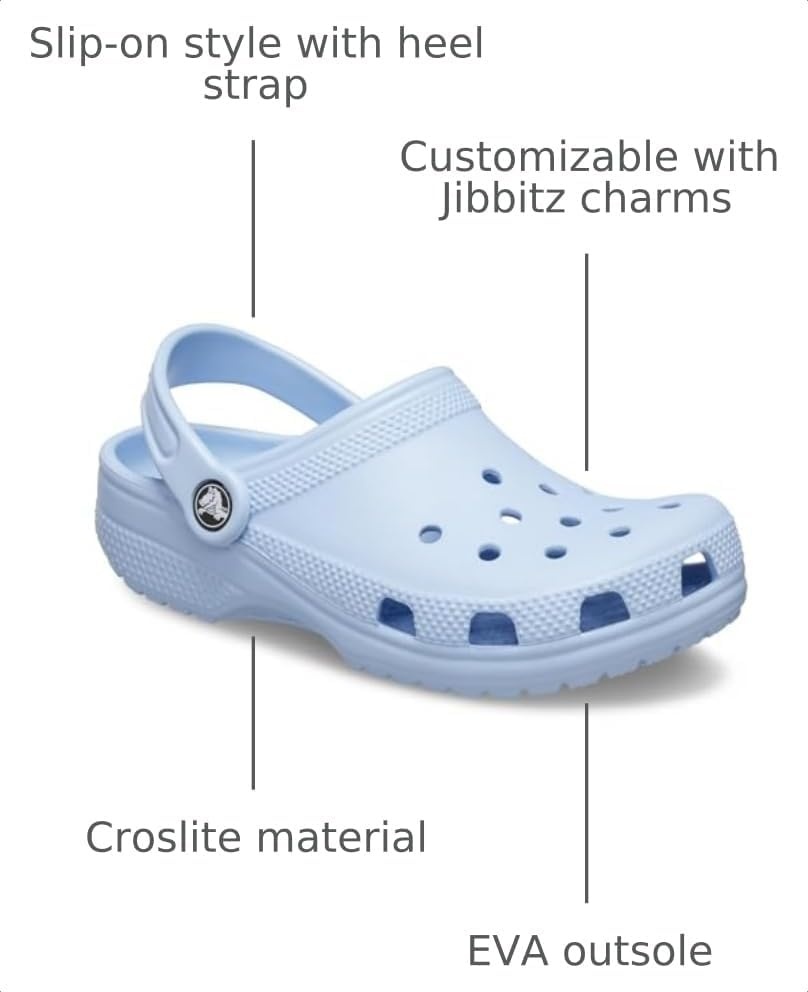 image:imageCrocs Kids Classic Clog Little KidBig KidToddlerBlue Calcite