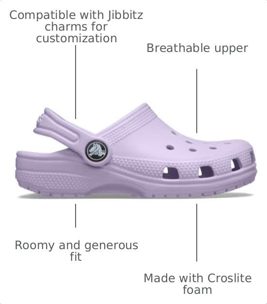 image:imageCrocs Kids Classic Clog Little KidBig KidToddlerLavenderLavender