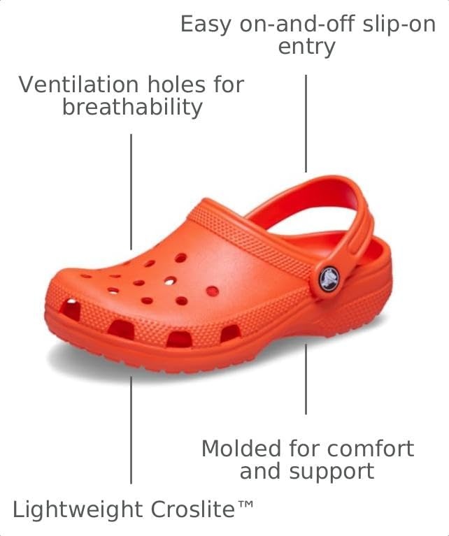 image:imageCrocs Kids Classic Clog Little KidBig KidToddlerShocking Orange