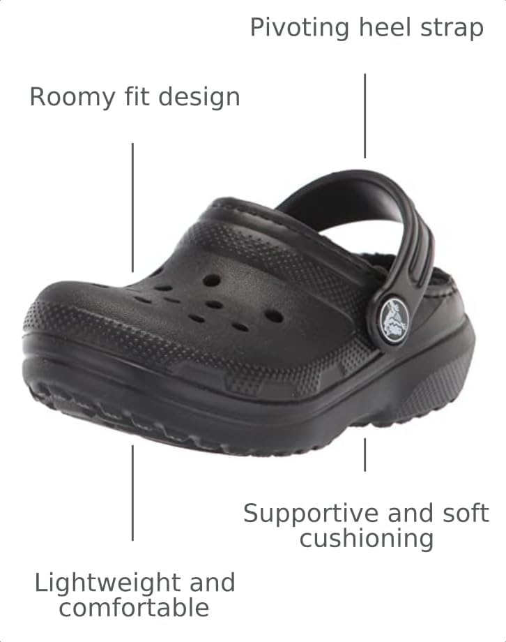 image:imageCrocs Kids Classic Lined Kids Clog Casual ShoesBlackBlack