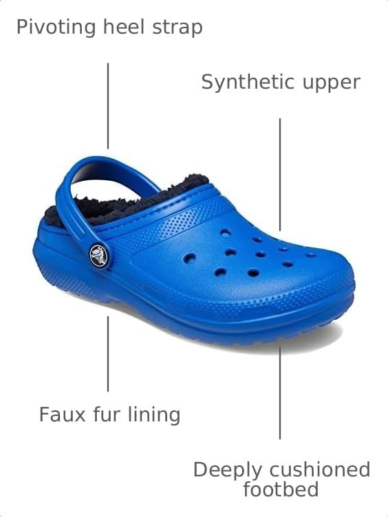 image:imageCrocs Kids Classic Lined Kids Clog Casual ShoesBlue Bolt