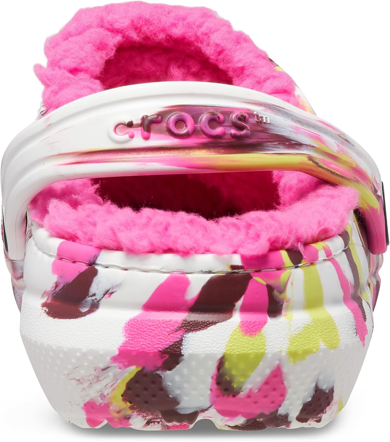 image:imageCrocs Kids Classic Lined Kids Clog Casual ShoesElectric PinkMulti Marbled Tiedye