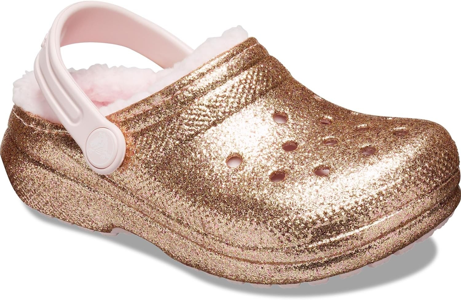 image:imageCrocs Kids Classic Lined Kids Clog Casual ShoesGoldBarely Pink