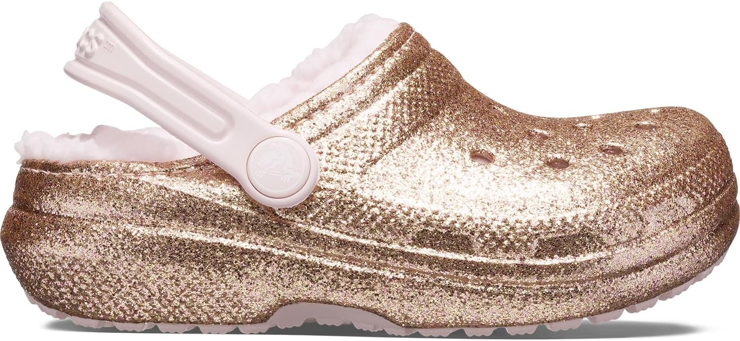 image:imageCrocs Kids Classic Lined Kids Clog Casual ShoesGoldBarely Pink