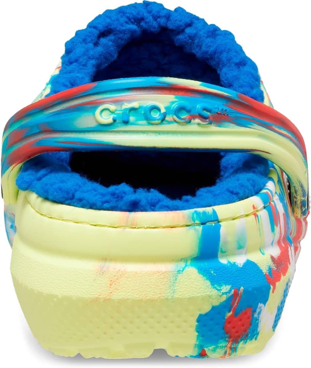 image:imageCrocs Kids Classic Lined Kids Clog Casual ShoesSulphurMulti Marbled Tiedye