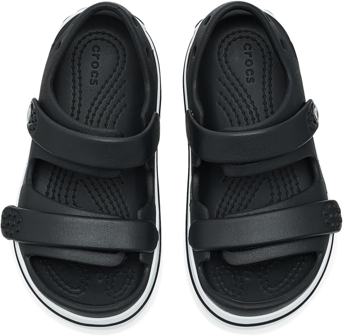 image:imageCrocs Kids Crocband Cruiser SandalsBlackWhite