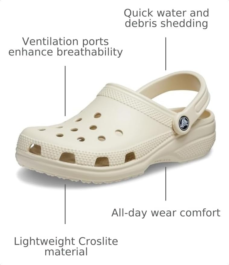 image:imageCrocs UnisexAdult Classic Clog Clogs for Women and MenBone