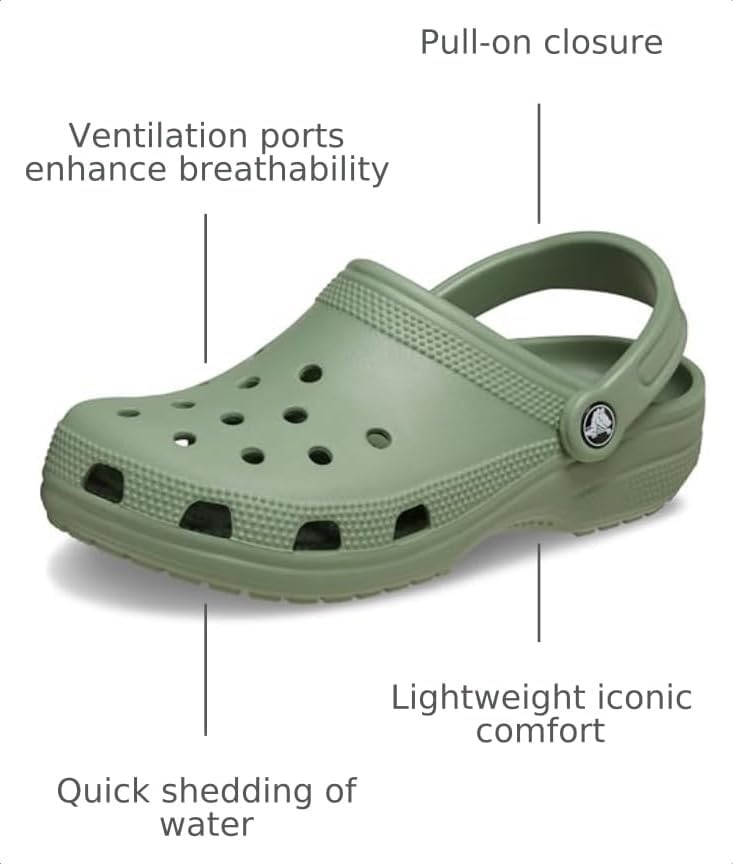 image:imageCrocs UnisexAdult Classic Clog Clogs for Women and MenMoss