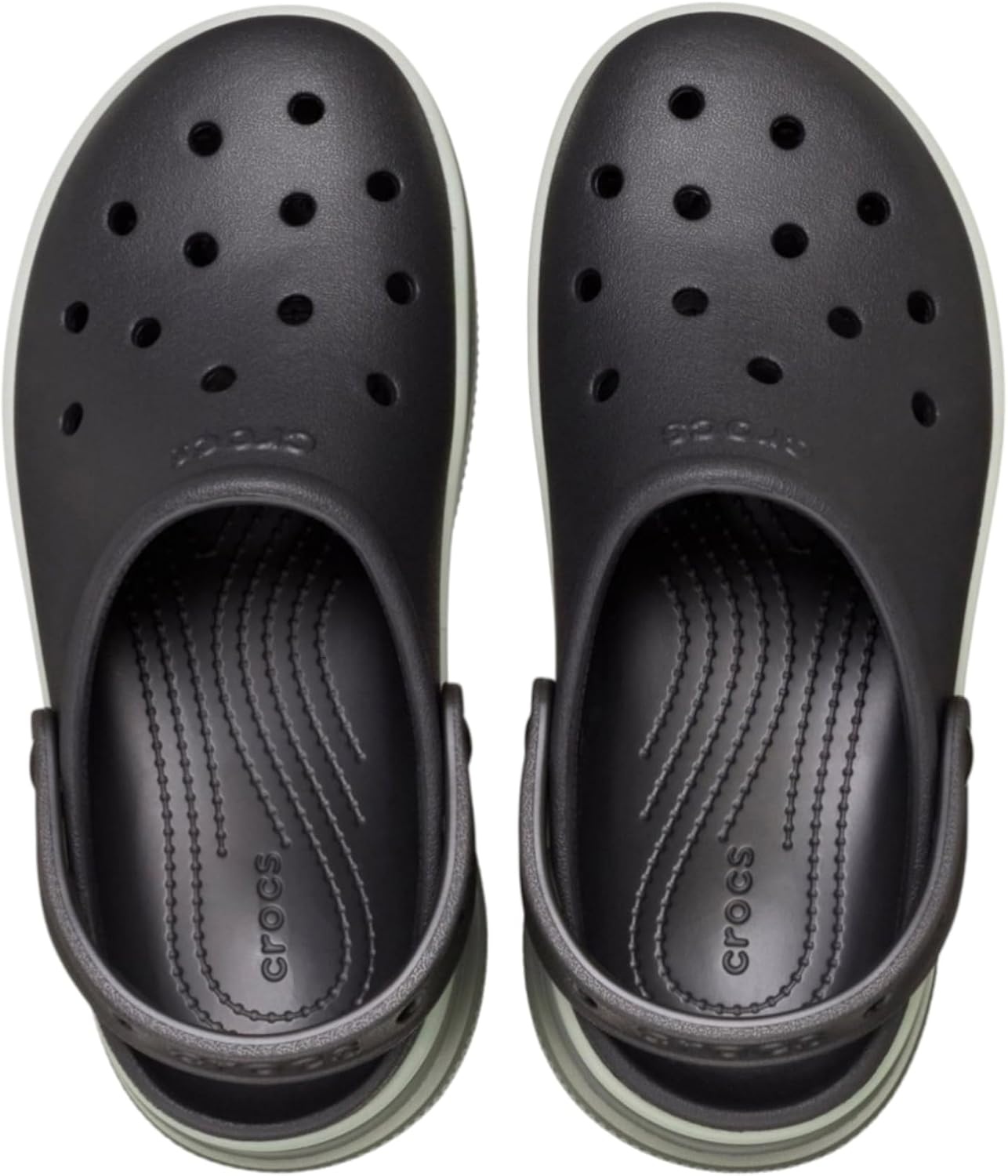 image:imageCrocs UnisexAdult Classic Stacked Clogs Platform Platform Casual ShoesBlackBlack