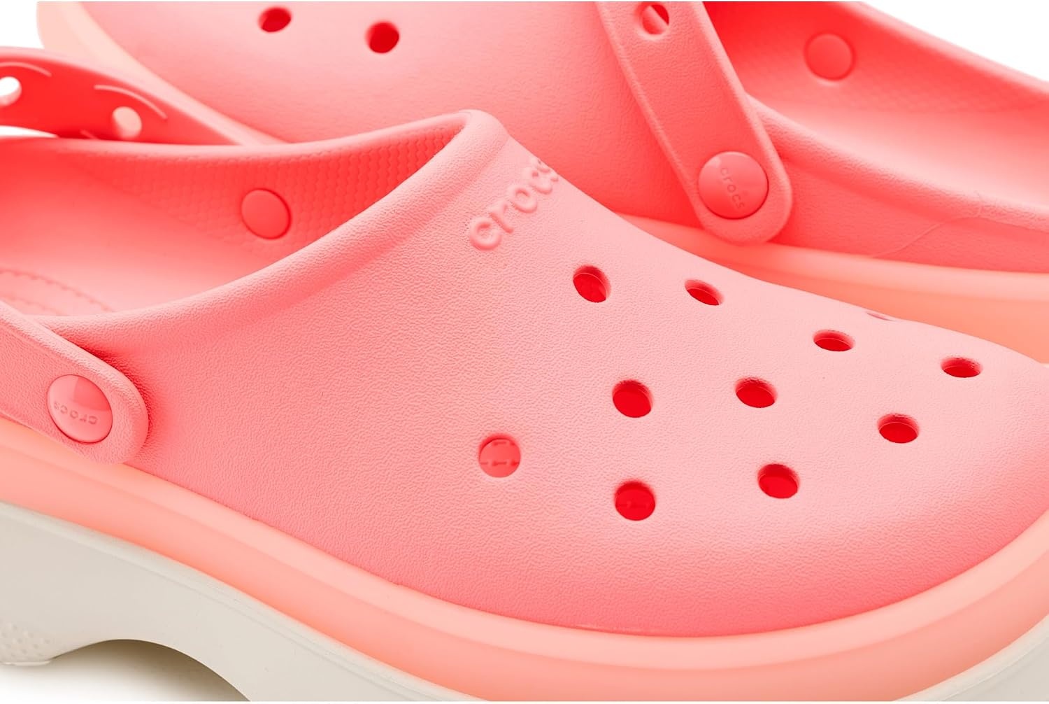 image:imageCrocs UnisexAdult Classic Stacked Clogs Platform Platform Casual ShoesFrosted Guava