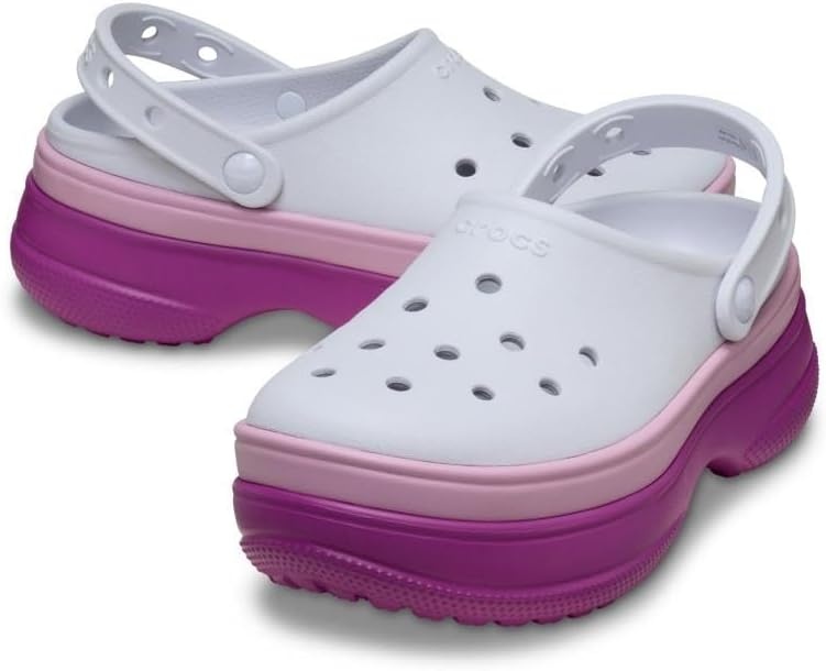 image:imageCrocs UnisexAdult Classic Stacked Clogs Platform Platform Casual ShoesGrapeberry