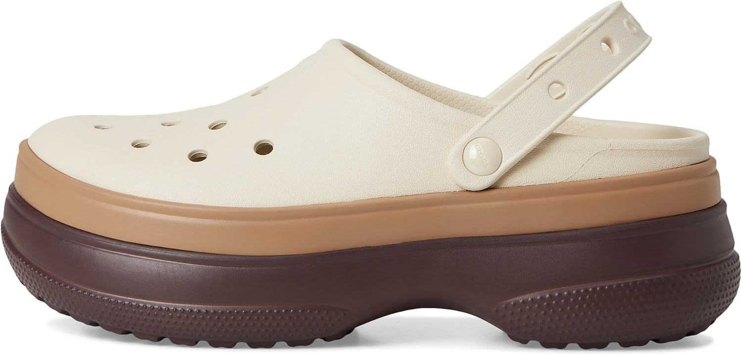 image:imageCrocs UnisexAdult Classic Stacked Clogs Platform Platform Casual ShoesMocha