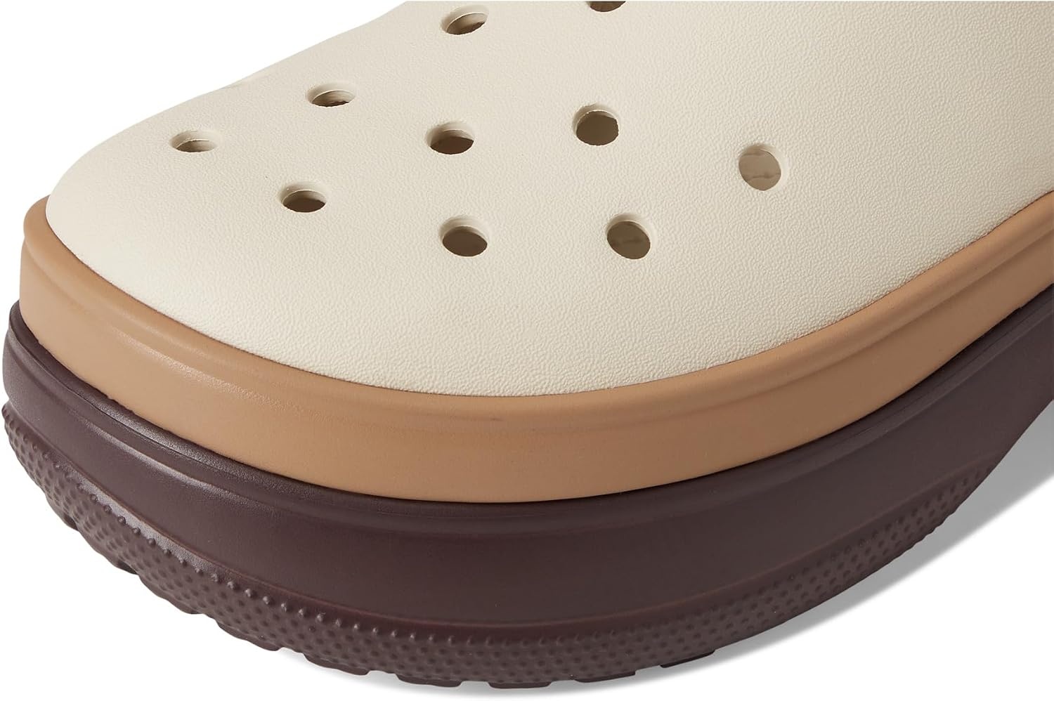 image:imageCrocs UnisexAdult Classic Stacked Clogs Platform Platform Casual ShoesMocha