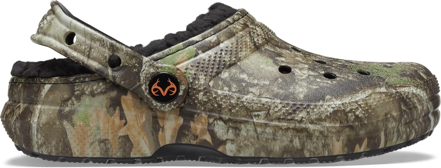 image:imageCrocs UnisexChild Classic Realtree Lined Clog Casual ShoesKhakiMulti
