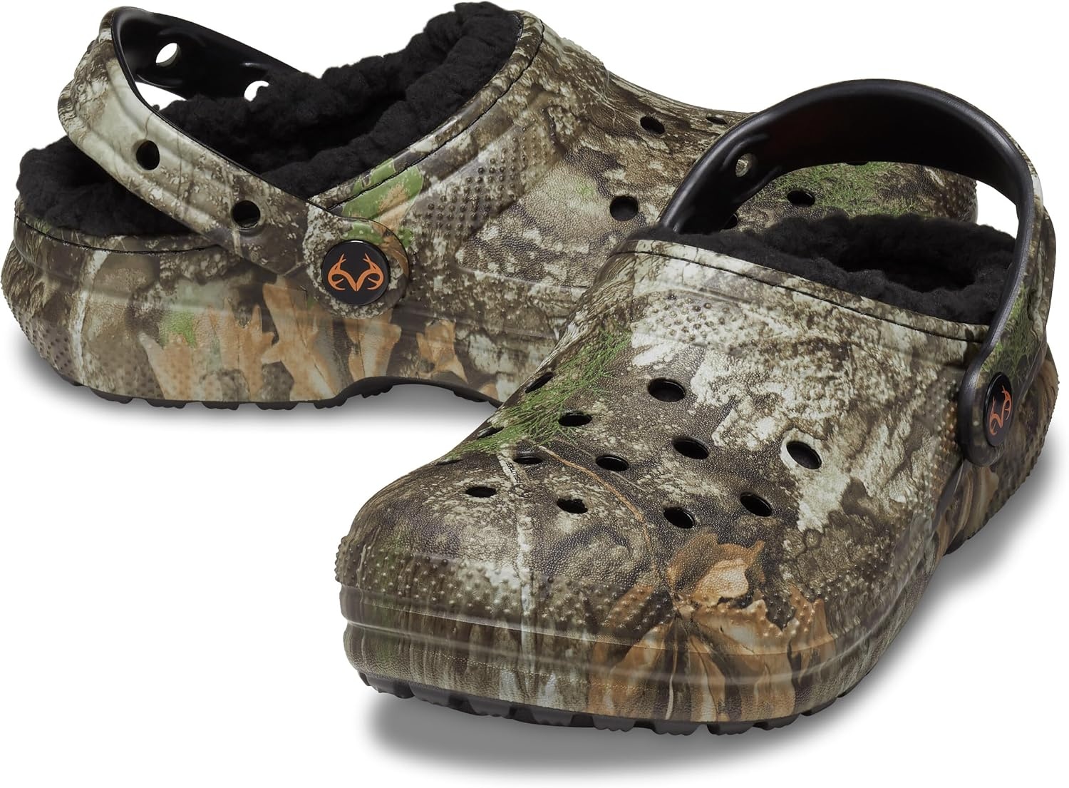 image:imageCrocs UnisexChild Classic Realtree Lined Clog Casual ShoesKhakiMulti