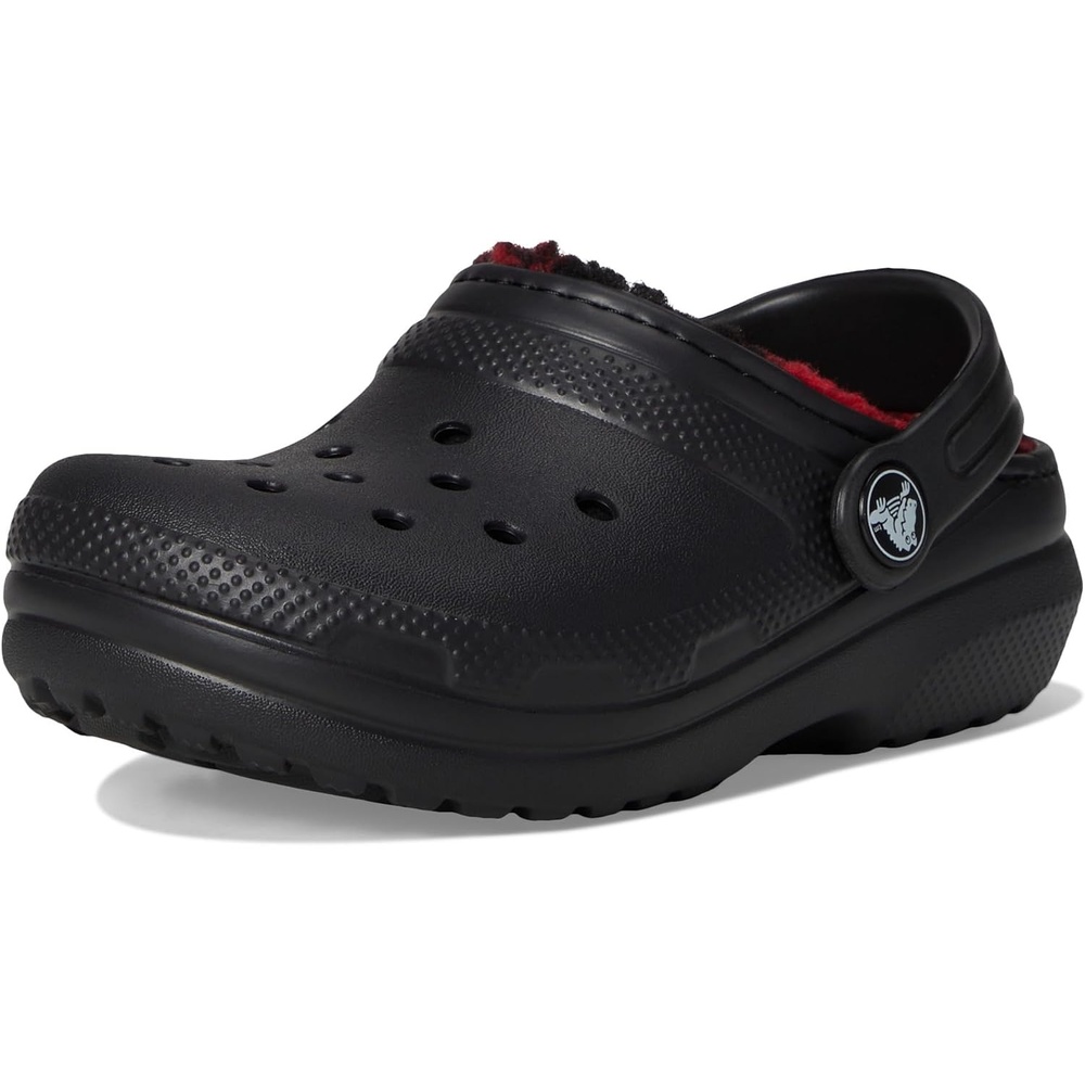 image:imageCrocs Kids Classic Lined Kids Clog  Casual ShoesBuffalo PlaidBlackVarsity Red 1