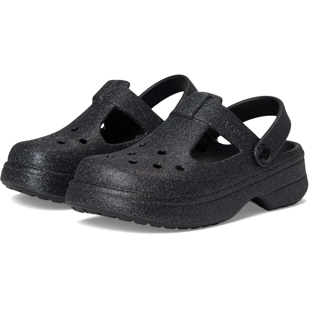 image:imageCrocs Kids Classic Mary Jane Clogs Little KidBig KidBlack Glitter