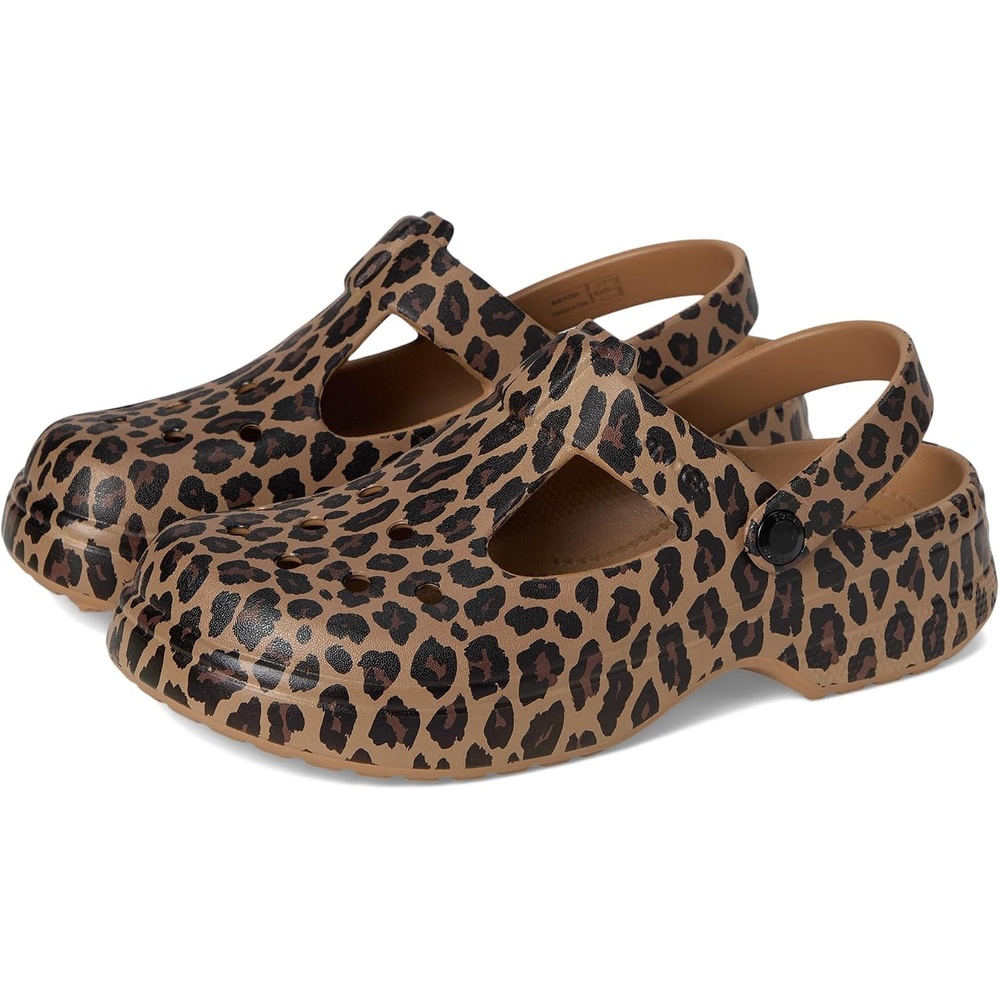 image:imageCrocs Kids Classic Mary Jane Clogs Little KidBig KidSepiaLeopard